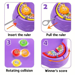 Dino Battle Gyro Spinning Toys & Fun Board Game – Unleash the Ultimate Spinning Action!