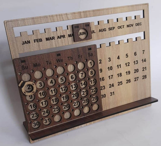 Wooden Life Time Calendar – Eco-Friendly Elegance for Everyday Use