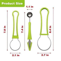 Stainless Steel Professional 4 in 1 Watermelon Cutter (Multicolor, Pack