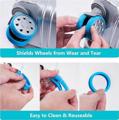 8 Pcs Silicone Luggage Wheel Protectors – Travel Caster Covers