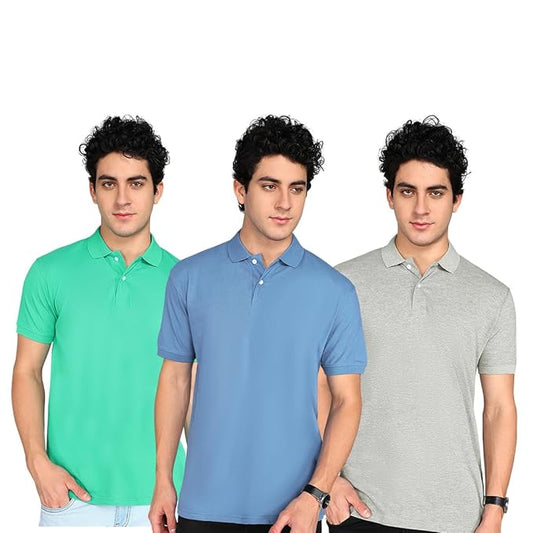 Pack of 3 Polo Neck T-Shirts for Men – Smart Style Meets Everyday Comfort