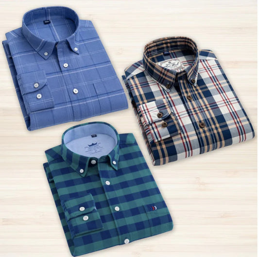 Pack of 3 Premium Check Shirts – Stylish | Comfortable | Everyday Essential