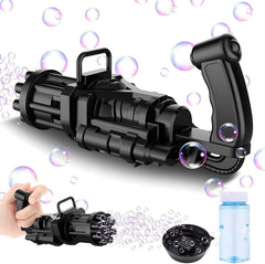 Bubble Gun – 8 Hole Automatic Gatling Bubble Gun Blower Maker