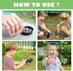 Bubble Gun – 8 Hole Automatic Gatling Bubble Gun Blower Maker