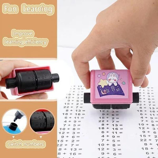 Birud Addition Stamps for Kids – Roller Design Teaching Stamp for Fun Math Learning