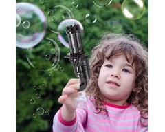 Bubble Gun – 8 Hole Automatic Gatling Bubble Gun Blower Maker