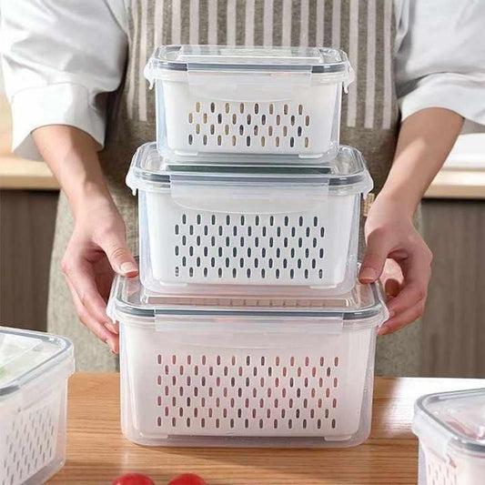 Kitchen Food Storage Containers Set (Pack of 2) – Freshness That Lasts!