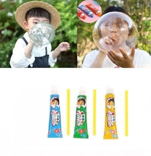 Blow Bubble Balloons Toys (Pack of 3 Tubes) – Endless Fun in Every Puff!